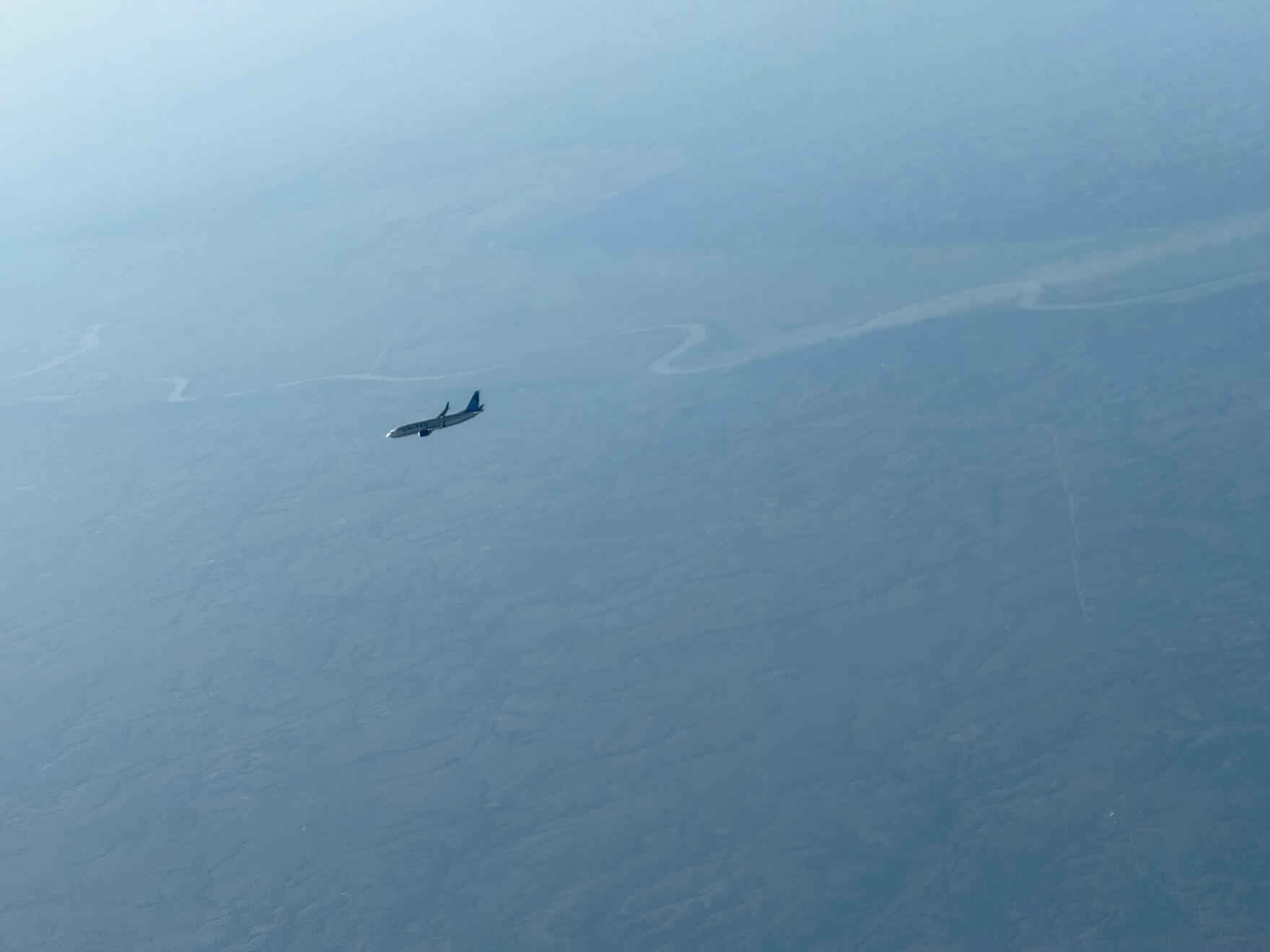 Somewhere over the central US. Shot on iPhone 16 Pro.