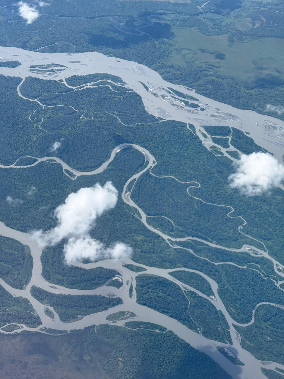 Above southern Alaska, US. Shot on iPhone 16 Pro.