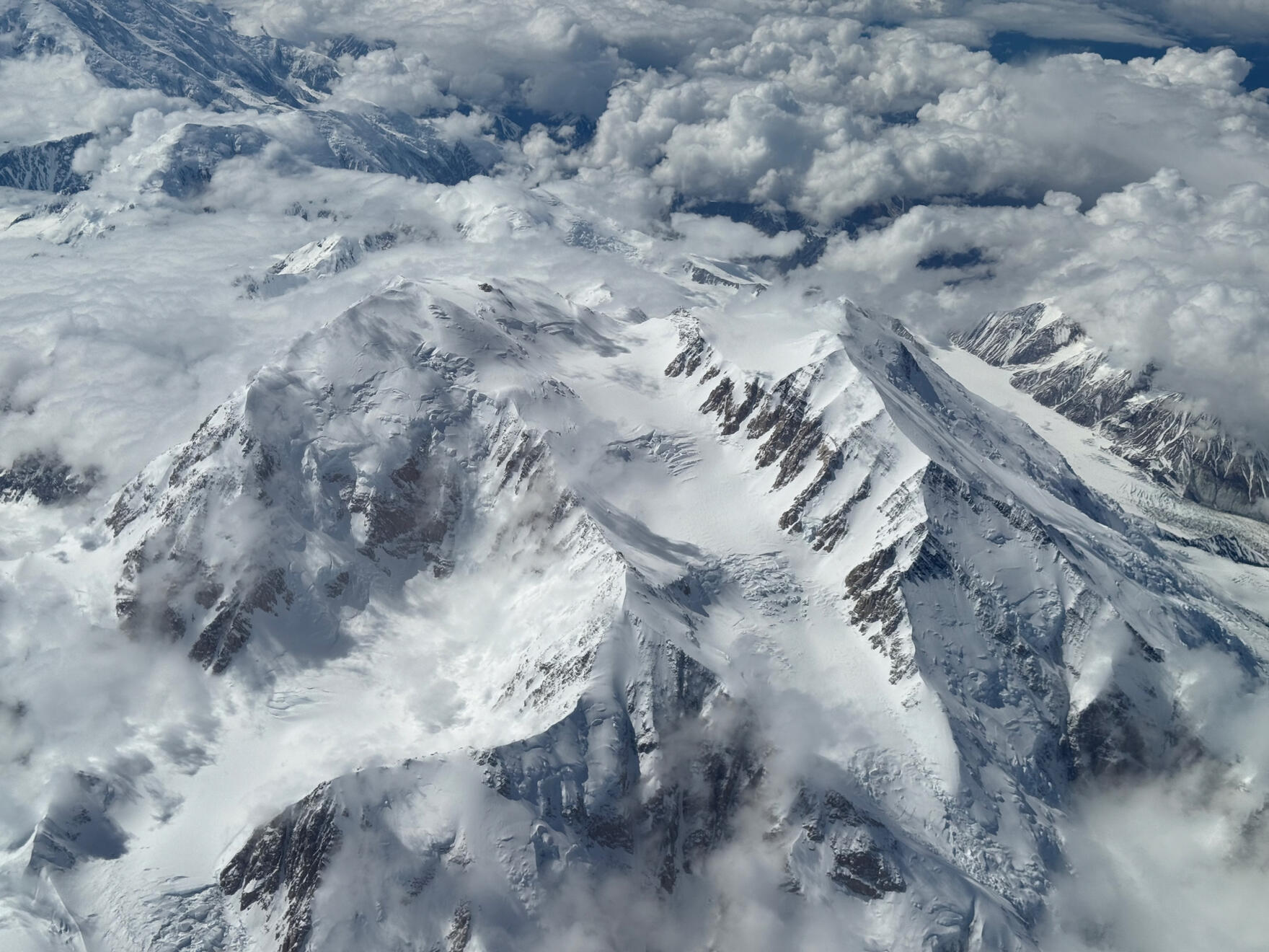 Above Denali National Park & Preserve, Alaska, US. Shot on iPhone 16 Pro.